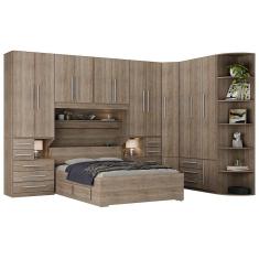 Dormitório Queen Size Sem Cama 1222S Castanho