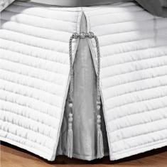 Saia Para Cama Box King Paris Matelada Branco