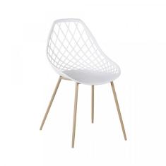 Cadeira Cloe Base Aço Rivatti Branco