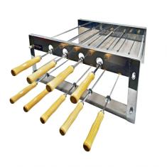 Churrasqueira Rotativa Cerpo 09 Espetos Dupla Inox