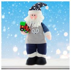 Enfeite Natal Boneco Papai Noel Artesão Tecido 53cm