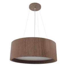Lustre Pendente Madeira Redondo 40X16cm - Adrilustres, Imbuia