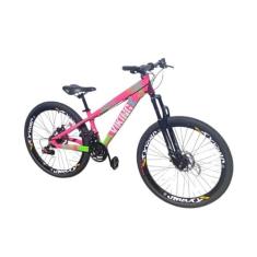 Bicicleta Freeride Aluminio Tuff 25 Aro 26 24V Vikingx Rodas Vmaxx Sus