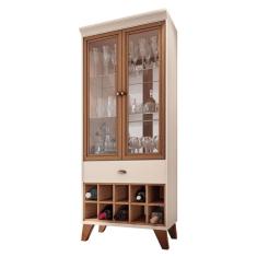 Cristaleira Ópera Off White Nature – hb Móveis