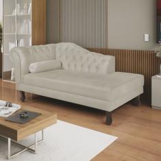 Diva Recamier Dora 140cm Lado Direito Linho Bege