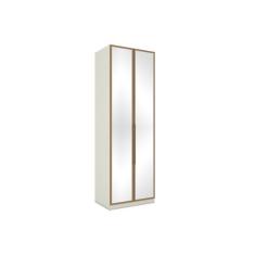 Módulo De Quarto Solteiro Guarda Roupa Mc04 Seletto C- 2 Portas C- Espelho E 3 Gavetas Areia-jequitibá - Henn