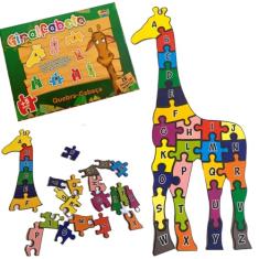 Quebra-Cabeça Giralfabeto, Aquarela Brinquedos, 26 Peças