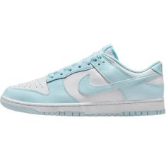 Nike Tênis masculino retrô Dunk Low, Branco azul glaciar, 41
