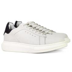 Tênis Masculino Ferracini Casual Impulse 24h Couro Cadarço Conforto Sneaker 7614-570-Masculino