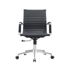 Cadeira Diretor Giratória Estofada com Rodízios Manhattan Espresso Móveis Preto