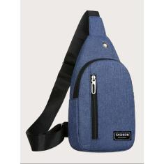 BOLSA MOCHILA IMPERMEÁVEL TRANSVERSAL CROSSBODY POCHETE DE PEITO PORTÁTIL ALÇA ÚNICA AJUSTÁVEL-Unissex