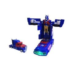 Caminhão Transformers Optimus Prime Pilha Vira Robô Som Luz - Brinqued