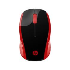 Mouse Sem Fio HP 200 Oman Vermelho - Sensor Óptico Ambidestro Receptor Nano 2,4Ghz Resoluções até 1000 DPI - 2HU82AA