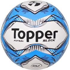 Bola Futsal Topper Slick Ii - Azul, Azul e Preto, 64