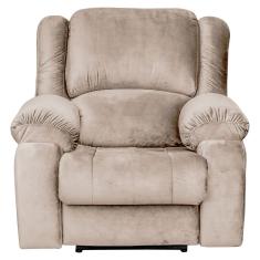 Poltrona do Papai Elétrica com Entrada Usb Veludo Creme