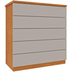 Cômoda 5 Gavetas Premium Tcil Móveis Cinamomo/off-white