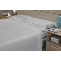 Lençol Bordado King Fio Egipcio 300 Fios 100% Algodão Elements Camesa,