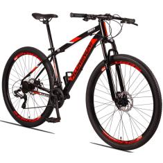 Bicicleta Aro 29 Aluminum Raider 24 Marchas Vel Index Freio a Disco Alumínio MTB-Unissex