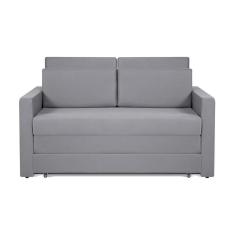 Sofá Cama Castor Casal Salerno Max Suede Cinza 2 Lugares