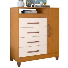 Cômoda Turquesa 1 Porta e 4 Gavetas - Móveis Albatroz