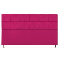 Cabeceira Estofada Damares 195 cm King Size Com Botonê Suede Pink - Do