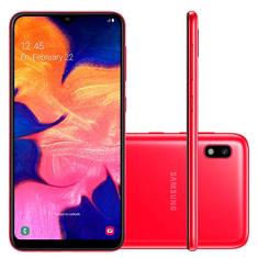 Smartphone Samsung Galaxy A10, 32Gb, Tela 6.2'', Vermelho, Sm-A105Mzrkzto