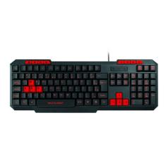 Teclado Gamer Com Hotkeys Multimídia Slim Preto E Vermelho T