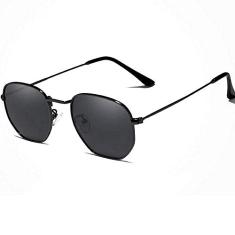 Óculos de Sol Masculino Clássico Hexágono Kingseven Proteção Polarizados UV400 Espelho (C1)