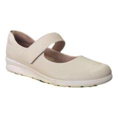 Tênis Feminino Estilo Boneca Calce Facil Usaflex Creme 37-Feminino