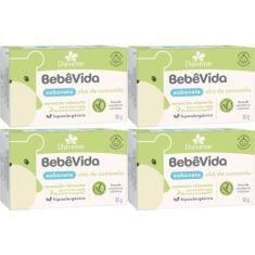4UN Sabonete Vegetal Bebe Vida Cha de Camomila 90g Davene