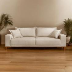 Sofá Fixo 3 Lugares Luxo 220 Cm Argos - Castellar Móbile