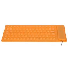 Teclado de Silicone, Teclado de Borracha Teclado de Silicone Design Totalmente Selado Leve Portátil Silencioso Macio Confortável Teclado de Silicone Com Fio USB Teclado de