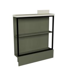 Balcão Prateleira 80cm Cozinha Sevilha Verde Hill/Cinza Argila