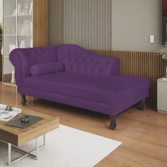 Diva Recamier Dora 160cm Lado Direito Suede Roxo