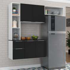 Cozinha Compacta Armário E Balcão Multimóveis Branca/preta