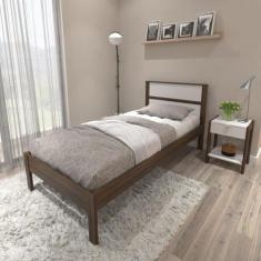 Cama de Solteiro para Colchão 88 x 188 cm Multimóveis CR35008 Nogal/Br