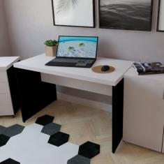 Mesa para Escritório 160cmx60cm Preto/Branco