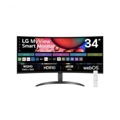 Monitor LG Myview Smart 34SR60QC-B Tela Curva 34&quot;
