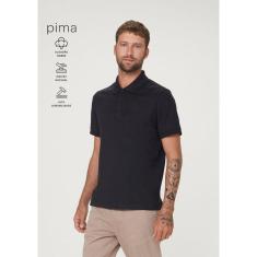 Camisa Polo Masculina Regular Em Algodão Pima