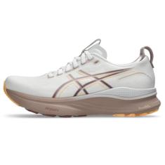 ASICS Tênis de corrida feminino Gel-Kayano 32, Branco/laranja brilhante, 35