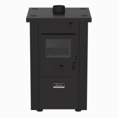 Calefator a lenha venax vulcano dupla combustao preto