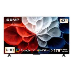 Smart TV Semp 43 Polegadas LED HVA 4K S62 WiFi Bluetooth Google TV 3 H
