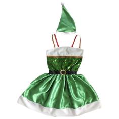 Fantasia Duende Infantil Vestido com Gorro