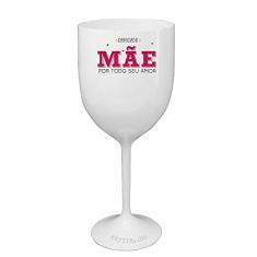 Taça Vinho Branca Acrílico Personalizada para Dia das Mães - Seu Amor