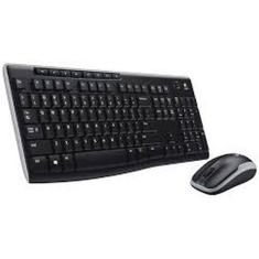 kit Logitech teclado e mouse sem fio MK270