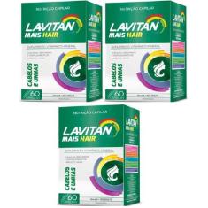 Kit Lavitan Hair Cabelos Unhas 180 Cápsulas 3 Unidades