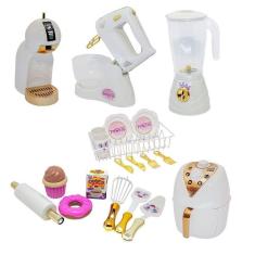 Kit Brinquedo Cozinha Princesa Doce Louça Batedeira 20Pç
