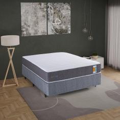 Colchão Casal Enrolado Espuma 138cm Keepcore Branco / Cinza