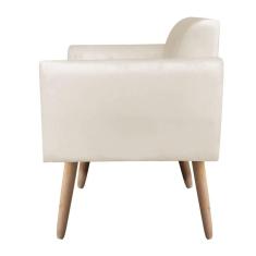 Namoradeira Marisa Suede Bege Pés Palito Natural