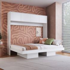 Cama Casal Hanover Articulável Horizontal 4 Portas Branco - Art In Móveis